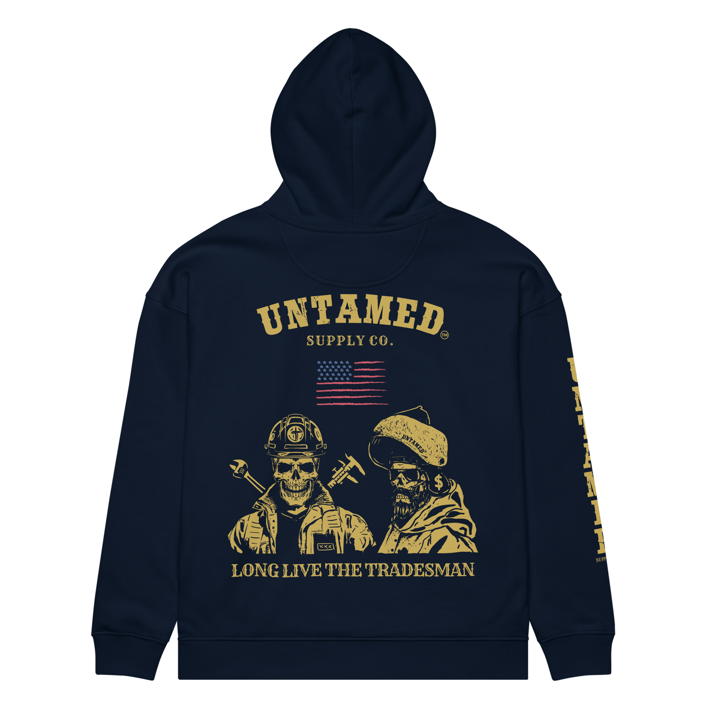 Long Live the Tradesman - USA - Unisex organic relaxed hoodie (bigger fit - recommend sizing down)