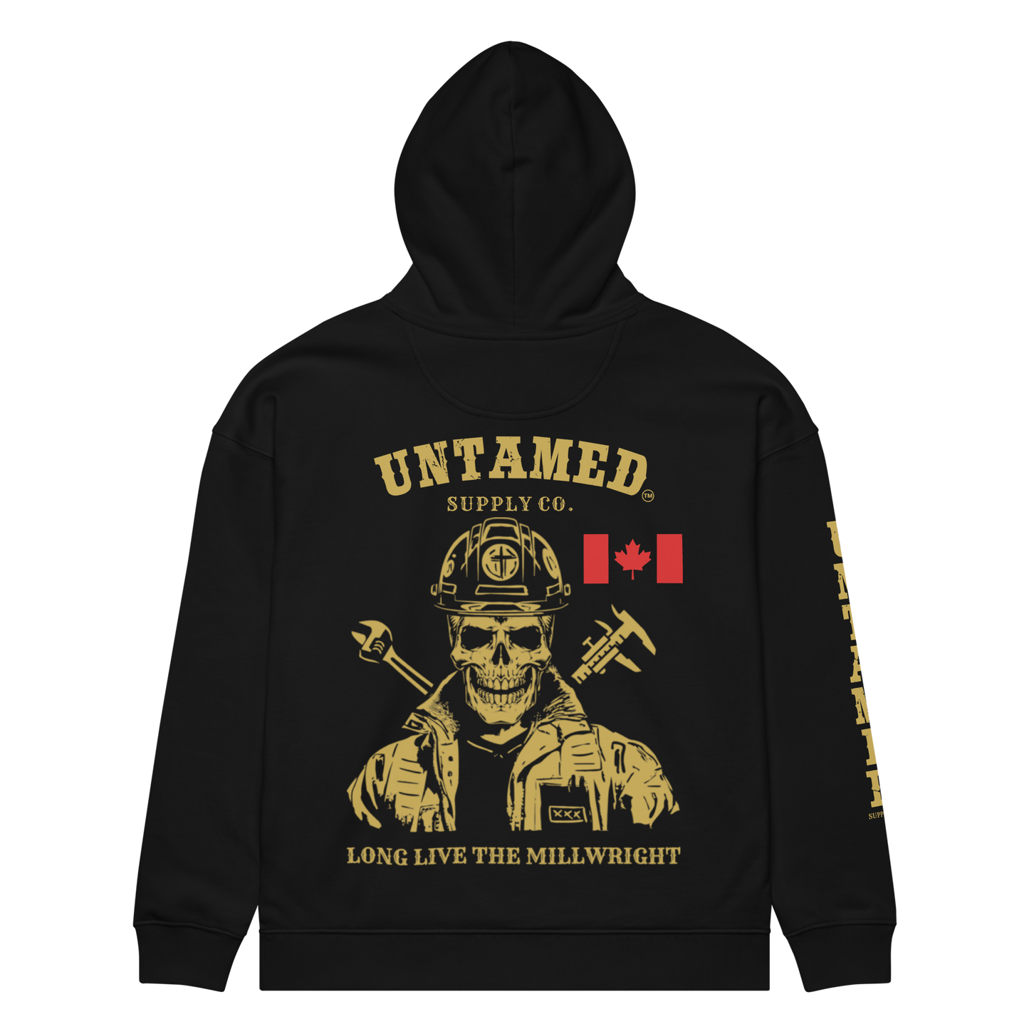 Long live the Millwright - Canada Flag - Unisex organic relaxed hoodie (bigger fit - recommend sizing down)