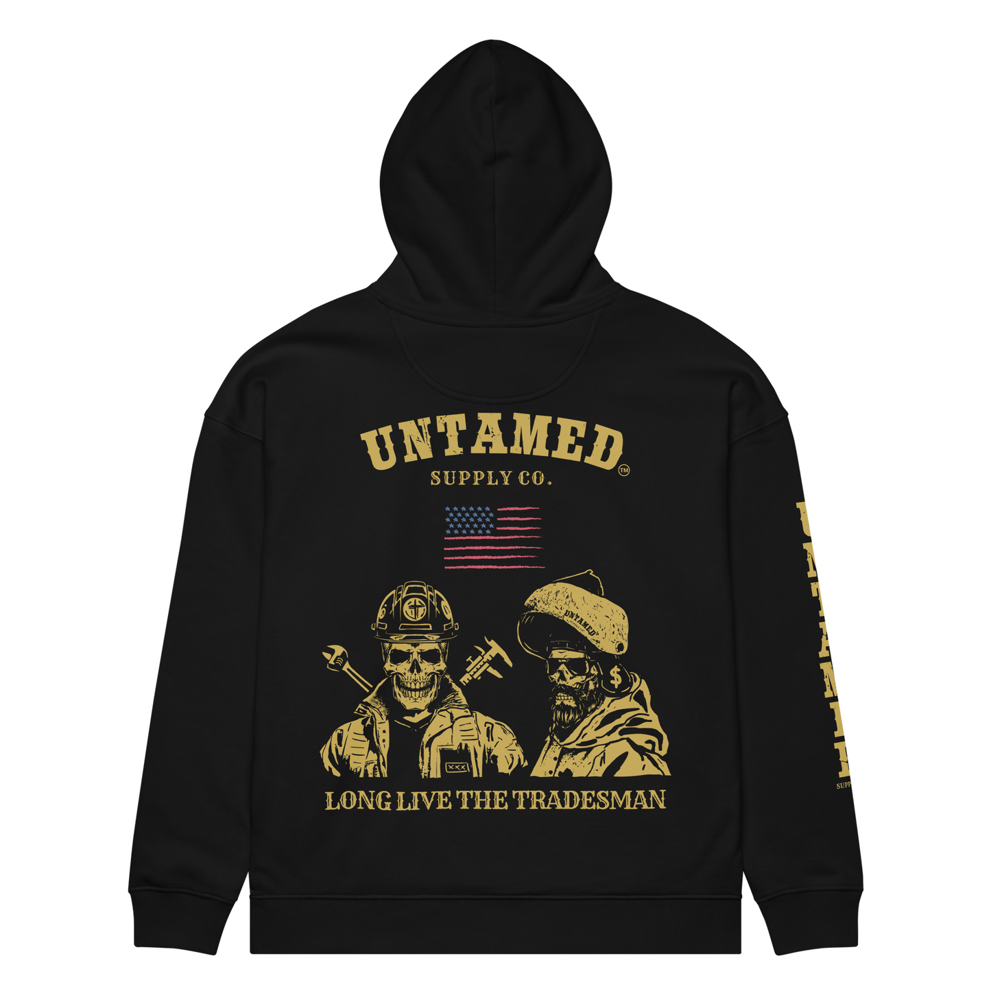 Long Live the Tradesman - USA - Unisex organic relaxed hoodie (bigger fit - recommend sizing down)