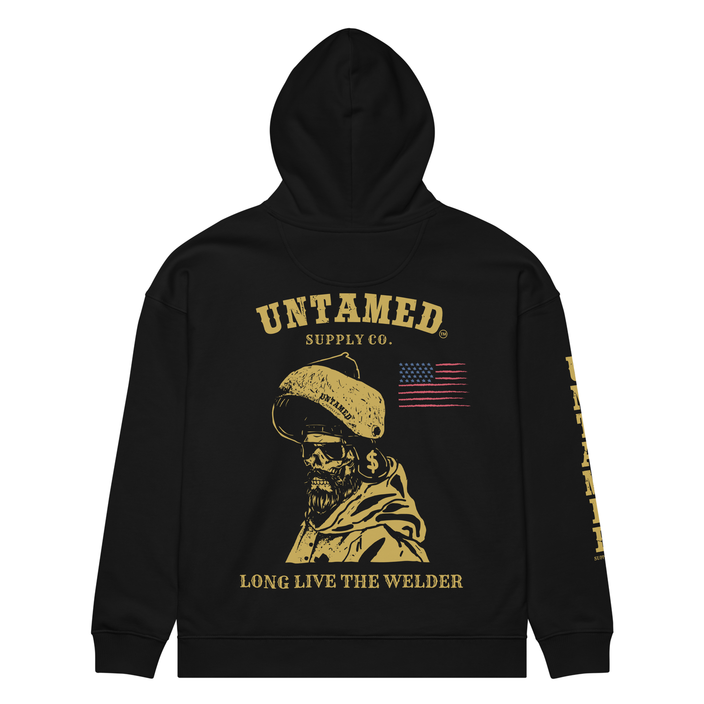 Long Live the Welder - USA - Unisex organic relaxed hoodie (bigger fit - recommend sizing down)