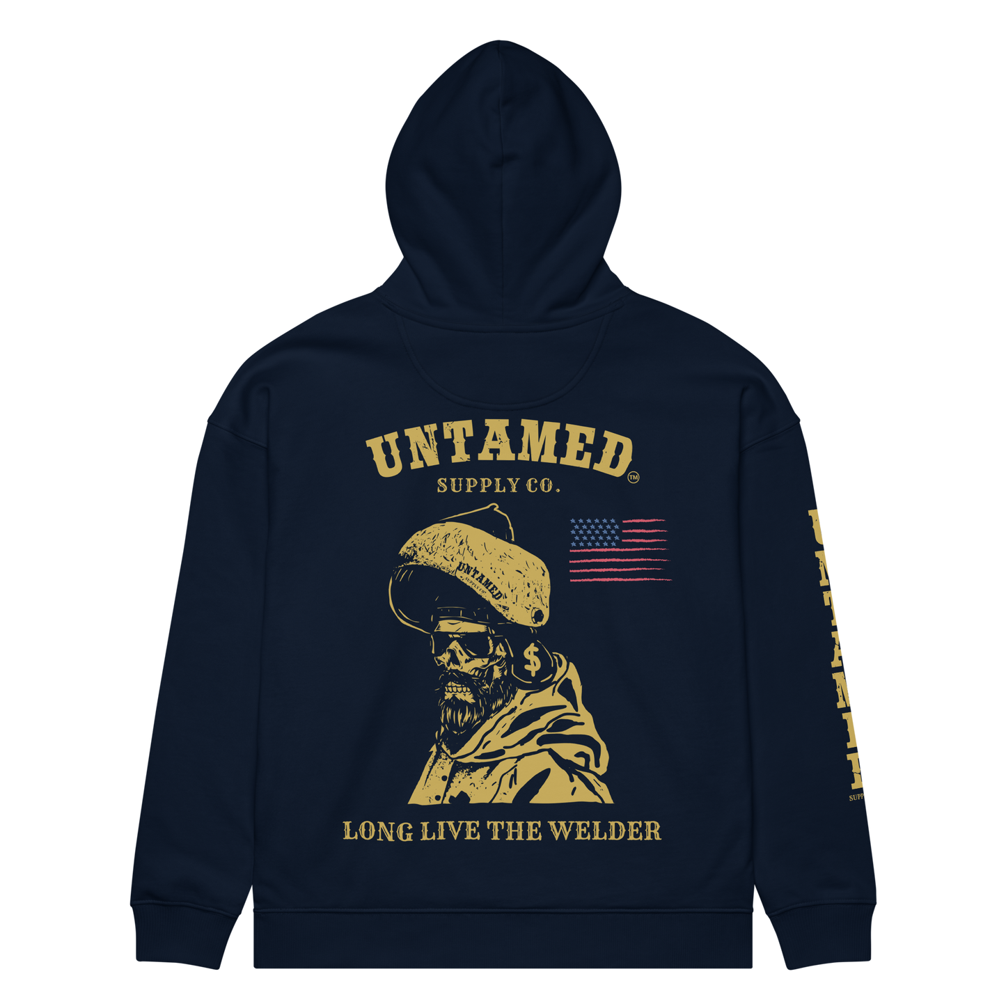 Long Live the Welder - USA - Unisex organic relaxed hoodie (bigger fit - recommend sizing down)